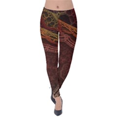 Fractal Pattern Geometric Pattern Velvet Leggings by danenraven