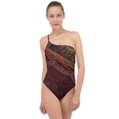 Fractal Pattern Geometric Pattern Classic One Shoulder Swimsuit by danenraven