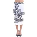 Scarface Movie Traditional Tattoo Velvet Midi Pencil Skirt View1