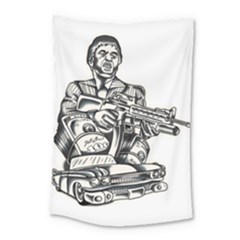 Scarface Movie Traditional Tattoo Small Tapestry by tradlinestyle