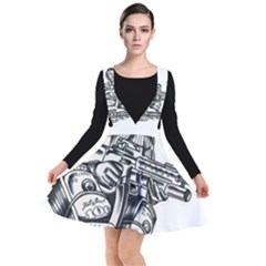 Scarface Movie Traditional Tattoo Plunge Pinafore Dress by tradlinestyle