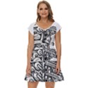 Scarface Movie Traditional Tattoo Short Sleeve Tiered Mini Dress View1