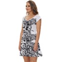 Scarface Movie Traditional Tattoo Short Sleeve Tiered Mini Dress View2