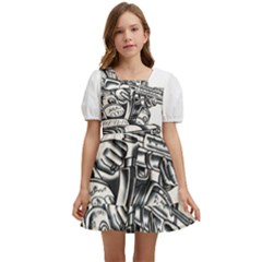 Scarface Movie Traditional Tattoo Kids  Short Sleeve Dolly Dress