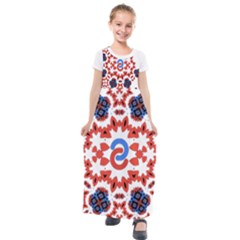  Im Fourth Dimension Adkps Strap Kids  Short Sleeve Maxi Dress by imanmulyana