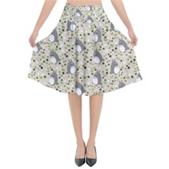 Pattern My Neighbor Totoro Flared Midi Skirt by danenraven