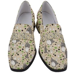 Pattern My Neighbor Totoro Women s Chunky Heel Loafers by danenraven