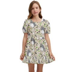 Pattern My Neighbor Totoro Kids  Short Sleeve Dolly Dress by danenraven