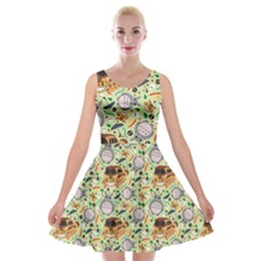 My Neighbor Totoro Pattern Velvet Skater Dress