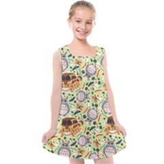 My Neighbor Totoro Pattern Kids  Cross Back Dress by danenraven