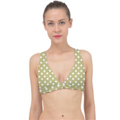 Lime Green Polka Dots Classic Banded Bikini Top by GardenOfOphir