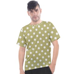 Lime Green Polka Dots Men s Sport Top by GardenOfOphir