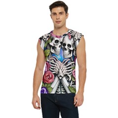 Floral Skeletons Men s Raglan Cap Sleeve Tee by GardenOfOphir