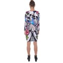 Floral Skeletons Asymmetric Cut-Out Shift Dress View2