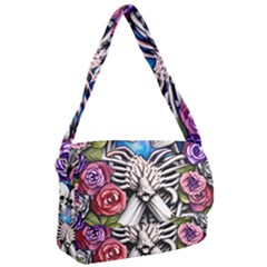 Floral Skeletons Courier Bag by GardenOfOphir