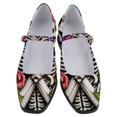 Floral Skeletons Women s Mary Jane Shoes by GardenOfOphir