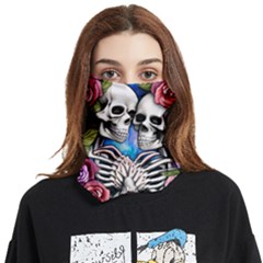 Floral Skeletons Face Covering Bandana (two Sides) by GardenOfOphir