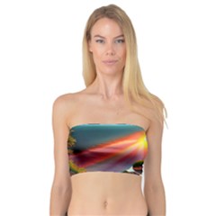 Sunset Over A Lake Bandeau Top by GardenOfOphir