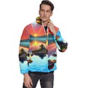 Sunset Over A Lake Men s Puffer Bubble Jacket Coat View3