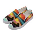 Sunset Over A Lake Women s Canvas Slip Ons View2