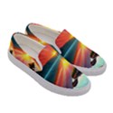 Sunset Over A Lake Women s Canvas Slip Ons View3