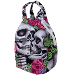 Black Skulls Red Roses Travel Backpacks by GardenOfOphir