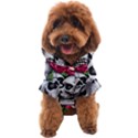 Black Skulls Red Roses Dog Coat View1