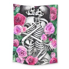 Floral Skeletons Medium Tapestry by GardenOfOphir