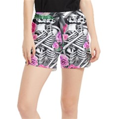 Floral Skeletons Women s Runner Shorts by GardenOfOphir