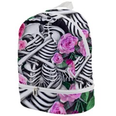 Floral Skeletons Zip Bottom Backpack by GardenOfOphir