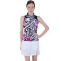 Floral Skeletons Women s Sleeveless Polo Tee View1