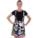 Skulls and Flowers Velvet Suspender Skater Skirt View1