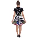 Skulls and Flowers Velvet Suspender Skater Skirt View2