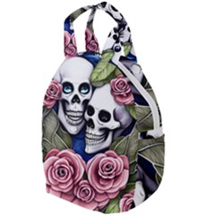 Skulls And Flowers Travel Backpacks by GardenOfOphir