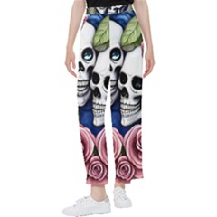 Skulls And Flowers Women s Pants  by GardenOfOphir