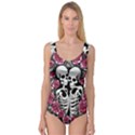 black and white rose sugar skull Princess Tank Leotard  View1