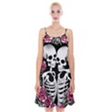 black and white rose sugar skull Spaghetti Strap Velvet Dress View1