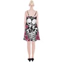 black and white rose sugar skull Spaghetti Strap Velvet Dress View2