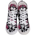 black and white rose sugar skull Men s Hi-Top Skate Sneakers View1