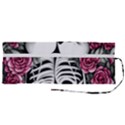 black and white rose sugar skull Roll Up Canvas Pencil Holder (M) View2