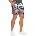 black and white rose sugar skull Men s Runner Shorts View2