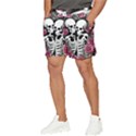 black and white rose sugar skull Men s Runner Shorts View3