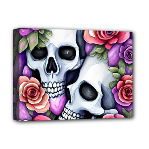 Floral Skeletons Deluxe Canvas 16  X 12  (stretched)  by GardenOfOphir