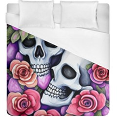 Floral Skeletons Duvet Cover (king Size) by GardenOfOphir