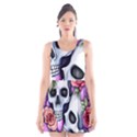 Floral Skeletons Scoop Neck Skater Dress View1