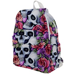 Floral Skeletons Top Flap Backpack by GardenOfOphir