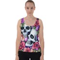 Floral Skeletons Velvet Tank Top View1