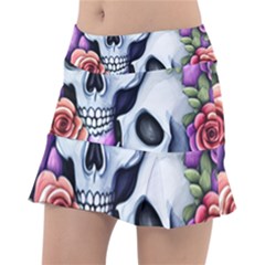 Floral Skeletons Classic Tennis Skirt by GardenOfOphir