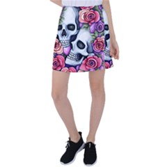 Floral Skeletons Tennis Skirt by GardenOfOphir