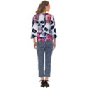 Floral Skeletons Cut Out Wide Sleeve Top View4